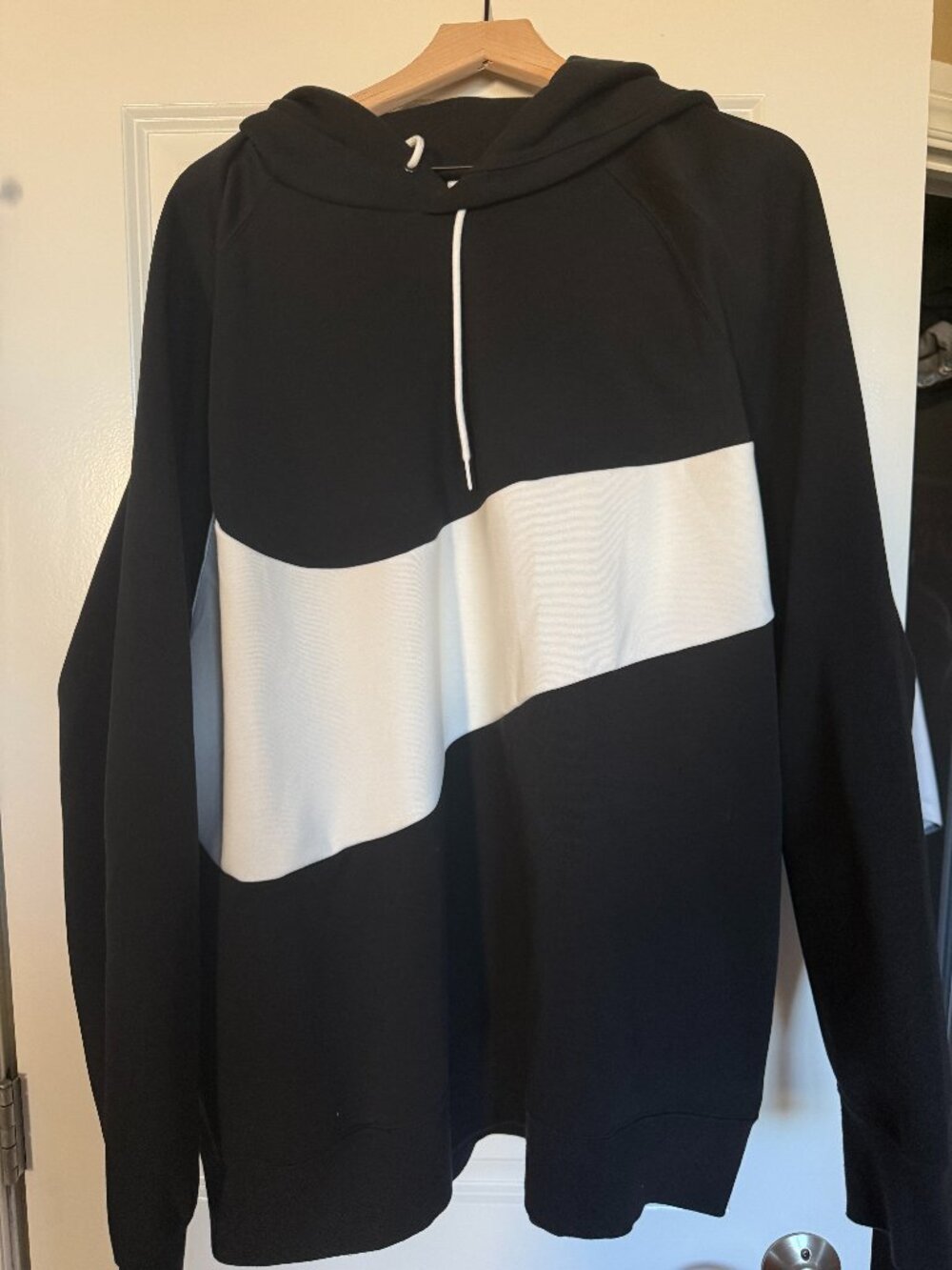 Nike Hoodie - Black and White - Biggie Swoosh front and back 3XL